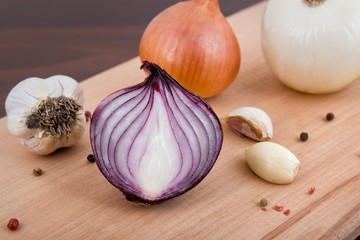 Onion and garlic