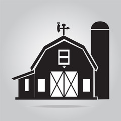 Building icon, barn vector illustration © kheat