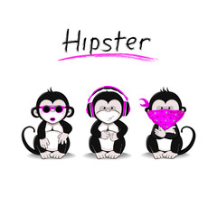 Hipster monkey
