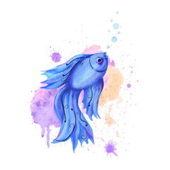 Watercolor fish