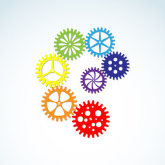Vector colorful gears.