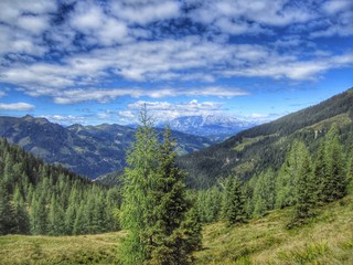 Ausblick vom Berg ins Tal