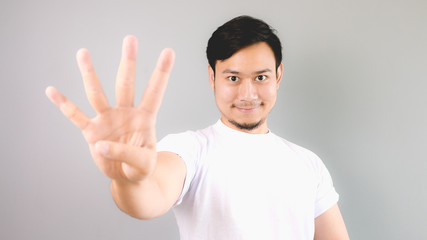 Four hand sign.