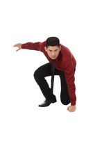 Asian Business Man With Fighting Gesture