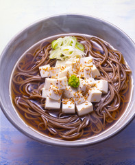 豆腐のせ蕎麦
