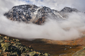 Pass Shumaksky in the Eastern Sayan Mountains