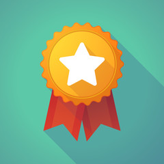 Long shadow badge with a star