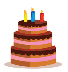 Sweet cake for birthday holiday