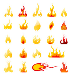 Fire Icons Vector Set