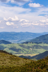 panorama view of the mountains and cliffs