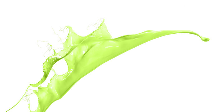 isolated green splash
