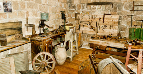in the rustic workshop,  19th century