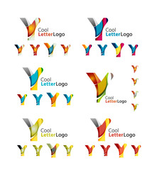 Letter business emblem collection