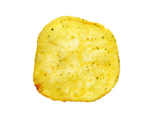 Delicious round potato chips