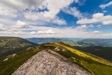 Fototapeta premium panorama view of the mountains and cliffs