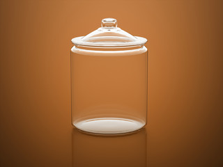 Orange glass rendered