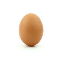 raw of egg isolated on white background
