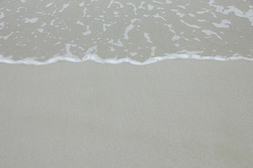 Stock Photo - sandy beach, sea shore with waves