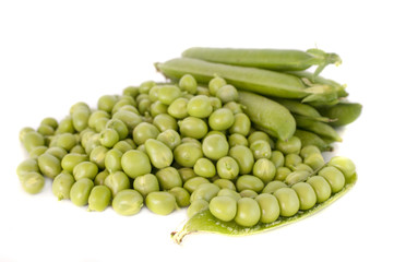 Green peas vegetable with seed closeup view