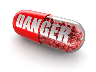 Pill Danger (clipping path included)