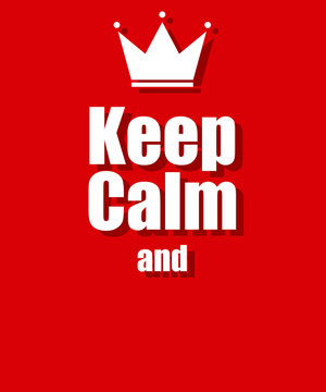 keep calm background red