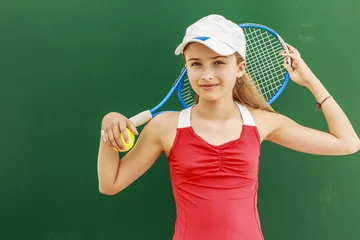 Poster Tennis - beautiful young girl tennis player © Gorilla