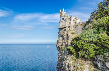 Fototapeta na wymiar old castle over the sea