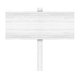 Wooden sign isolated on white.