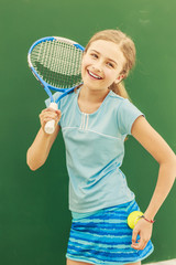 Tennis - beautiful young girl tennis player