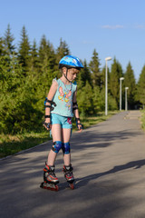 Girl roller-skating