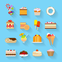 Sweets flat icons