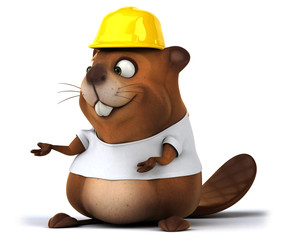 Beaver with a white tshirt © Julien Tromeur