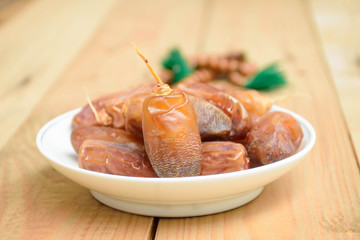date palm on the wood