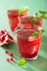 summer pomegranate drink with melissa