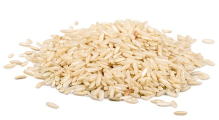 Rice, Isolated, Brown.