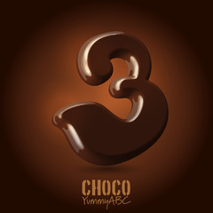 Chocolate vector dark 3d typeset
