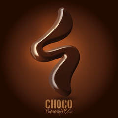 Chocolate vector dark 3d typeset