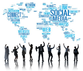 Social Media Internet Connection Global Communications Networkin