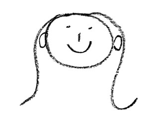 Gesicht Mädchen Frau lange Haare