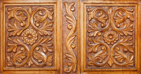 Hand carved wood
