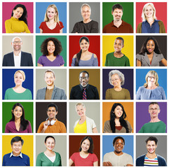 Community Diversity Group Headshot People Concept