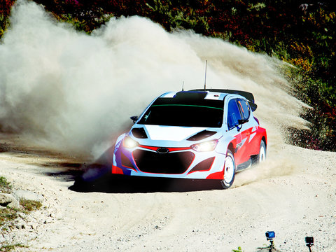 Carro de rali em competi&ccedil;&atilde;o