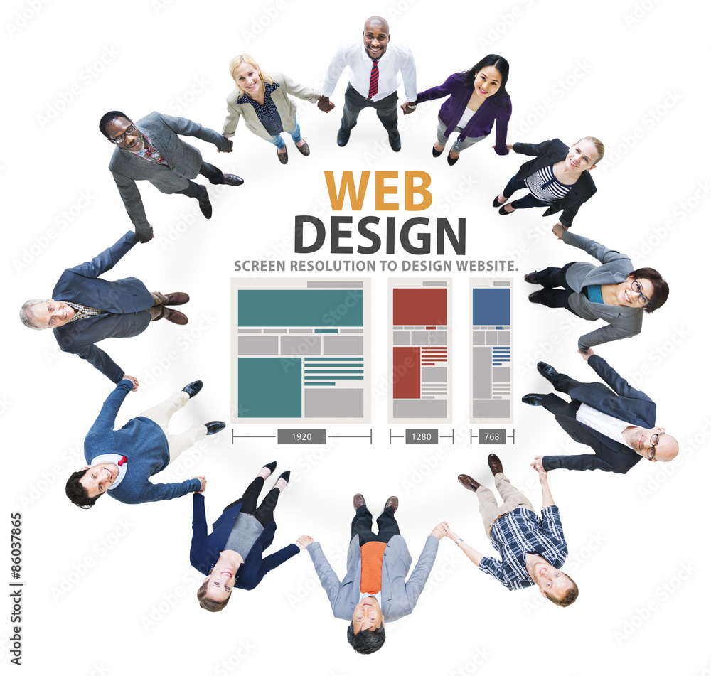 Poster web design network website ideas media information concept