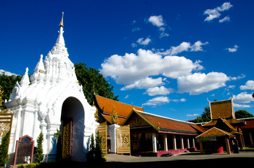 Hariphunchai temple in Lamphun Thailand