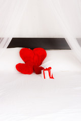 Red heart pillows