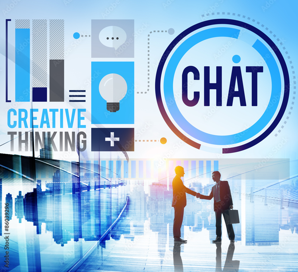 Poster chat chatting communication connection networking concept