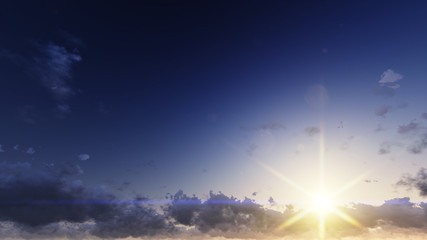 Obraz na płótnie Canvas Sunset. blue sky and clouds