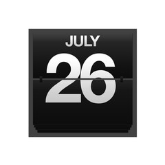 Counter calendar july 26.