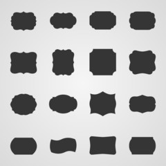 Set of vintage frames, vector illustration