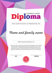 Fototapeta premium Diploma template and background design.